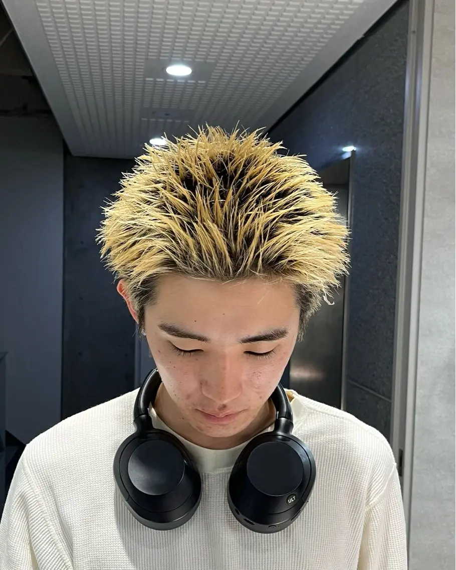 ショート カラー パーマ メンズ カット ヘアカラー 🔥メンズ 特化🔥菊水皐暉🔥のヘアスタイル