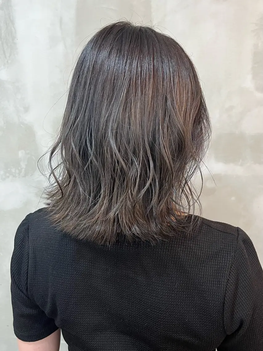 ミディアム カラー アディクシーカラー ブラウンカラー 透明感カラー Zina京都河原町 maikaのヘアスタイル