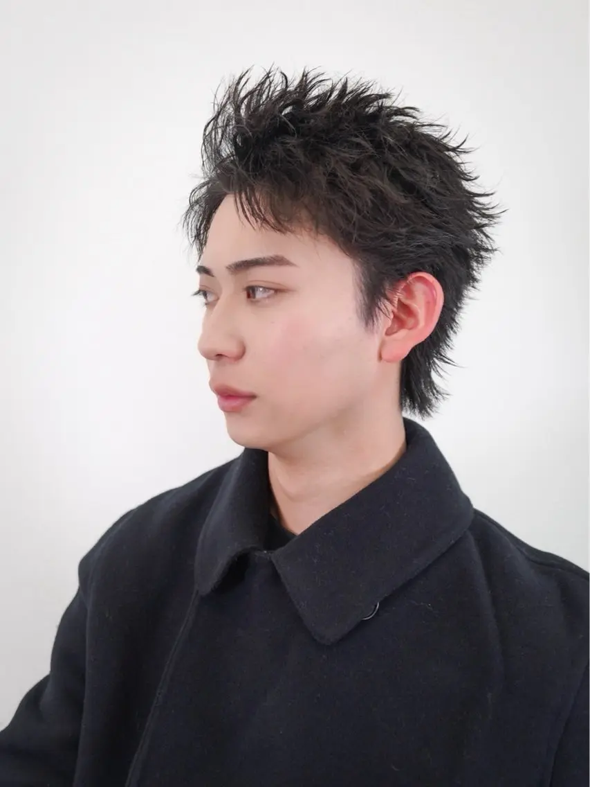 ショート パーマ メンズ 💥men's特化 黒川怜慈のヘアスタイル