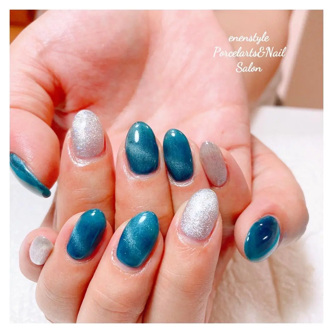 ミディアム ネイル 🐾enen style 🐾のネイルデザイン