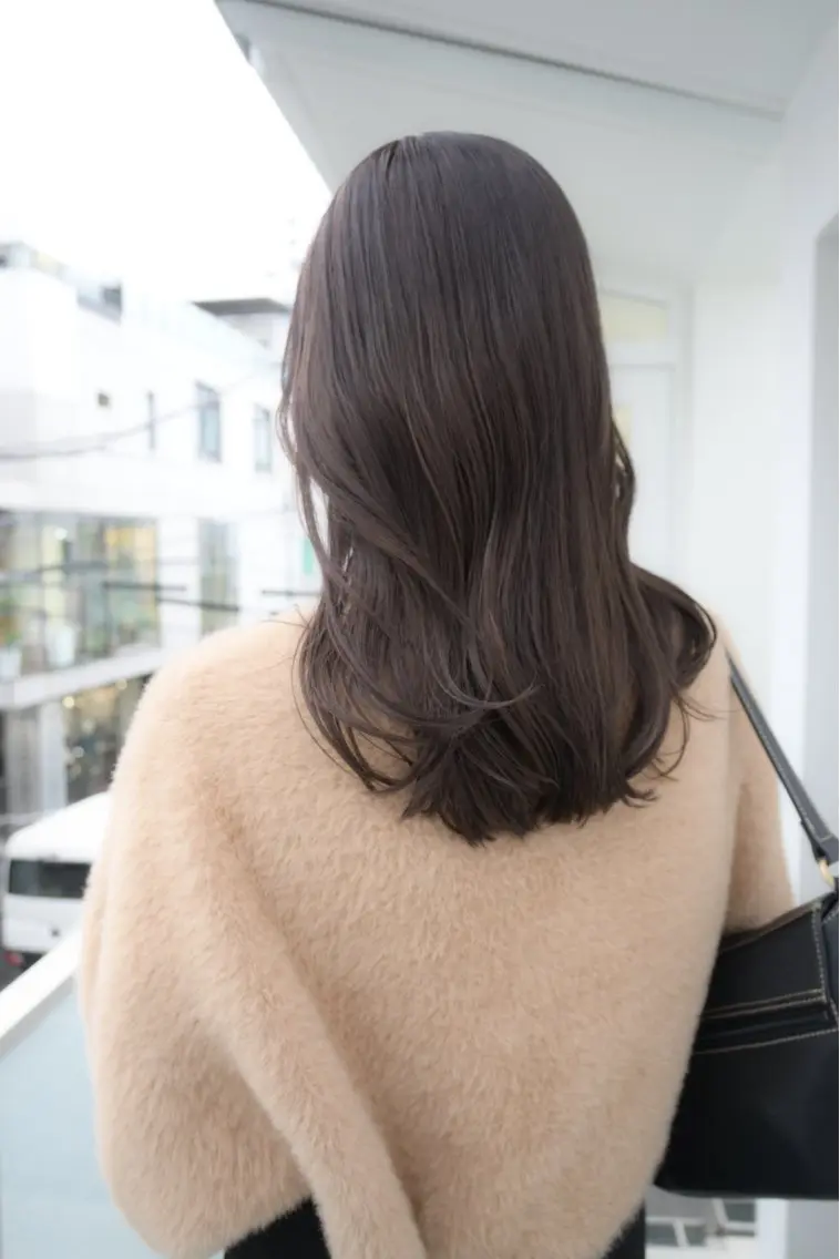 セミロング カラー 日南乃/柔らか ブラウンカラーのヘアスタイル