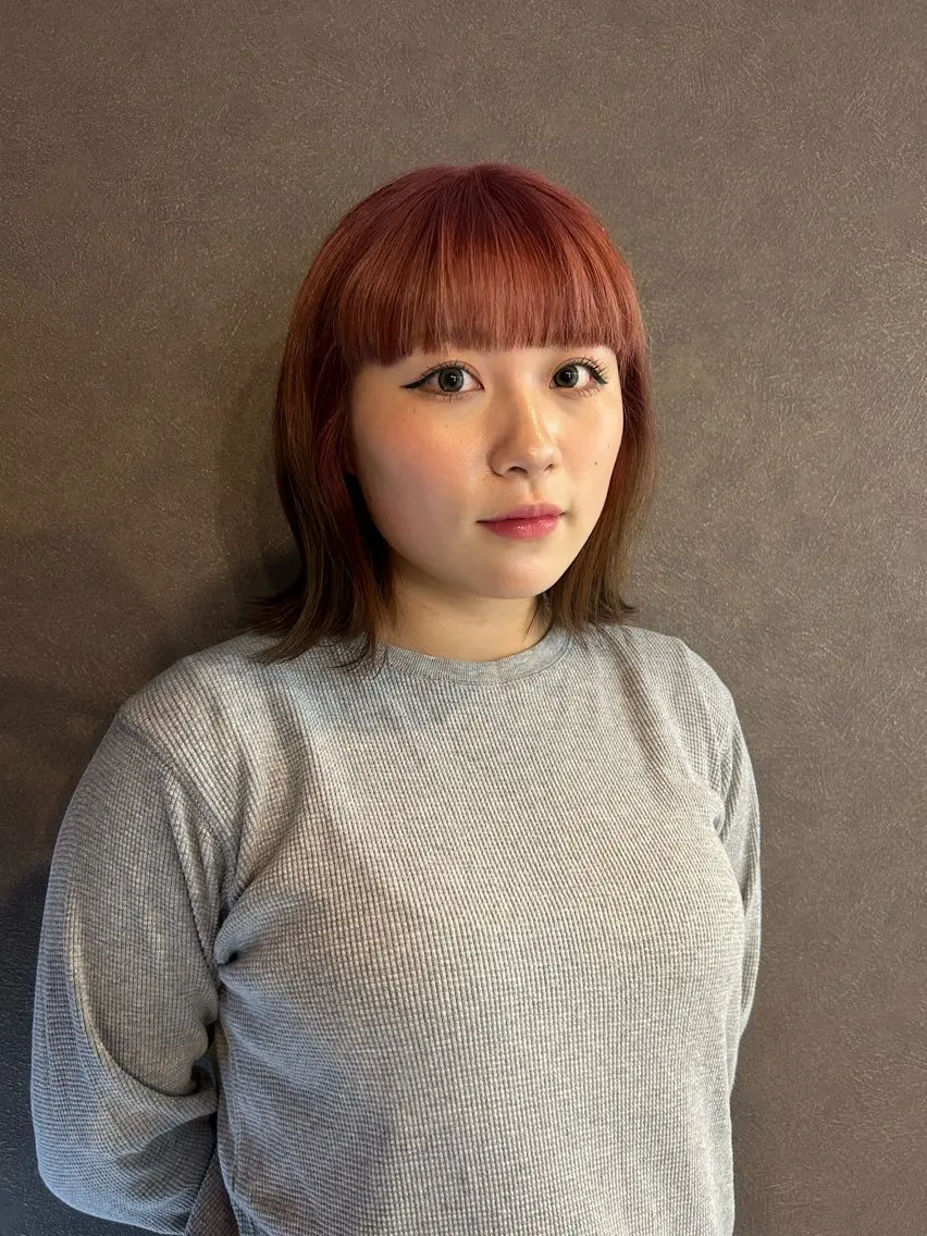 ミディアム カラー ヘアカラー ☕️結【suii.】 ボブ/ヘアセット☕️のヘアスタイル