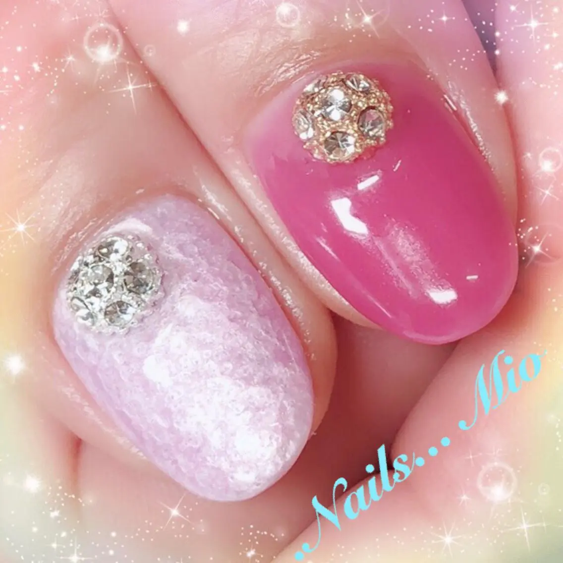 ネイル アートネイル ストーンネイル .Nails Mio 赤羽西ネイルサロンのネイルデザイン