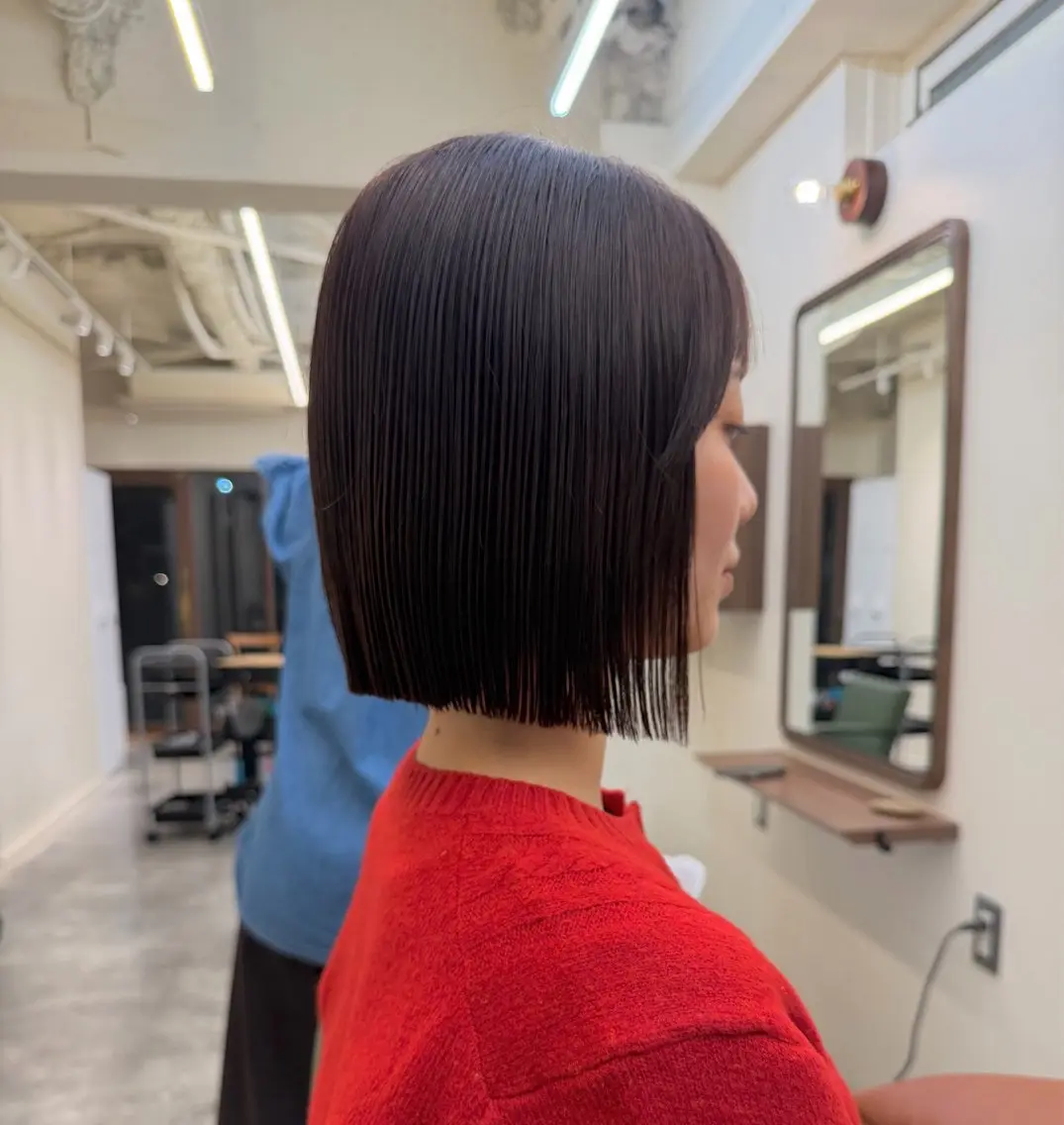 ショート ボブ 柳井 遥伽のヘアスタイル