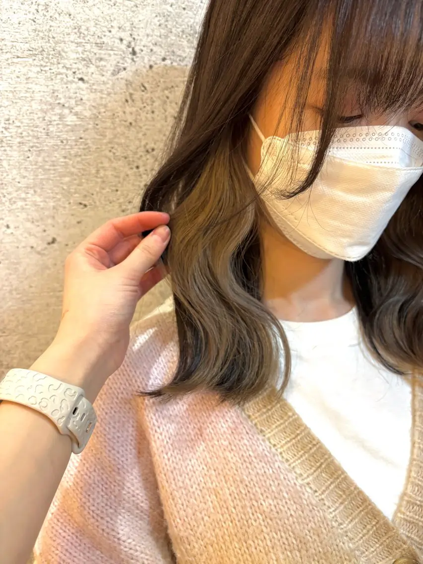 ミディアム カラー カット ヘアカラー トリートメント Rio/池袋/ レイヤーカットのヘアスタイル