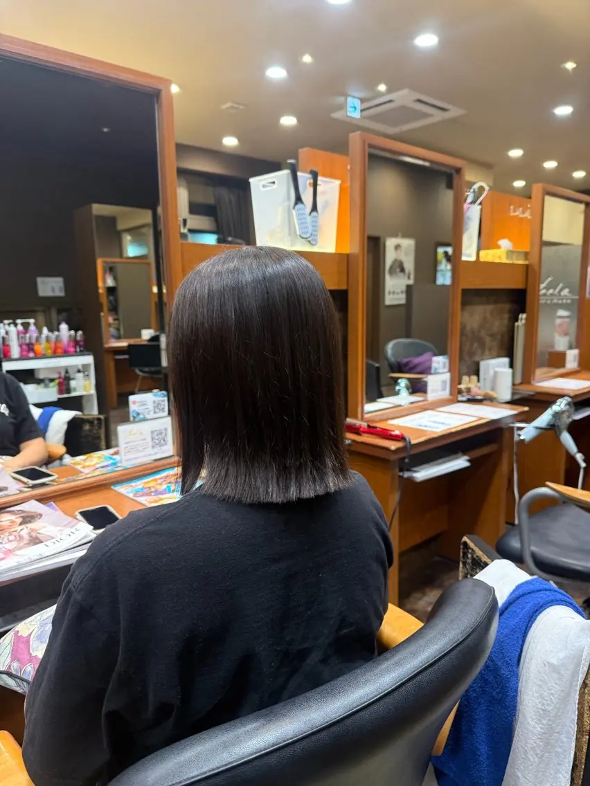 ミディアム カラー カット ヘアカラー キクチ マナのヘアスタイル