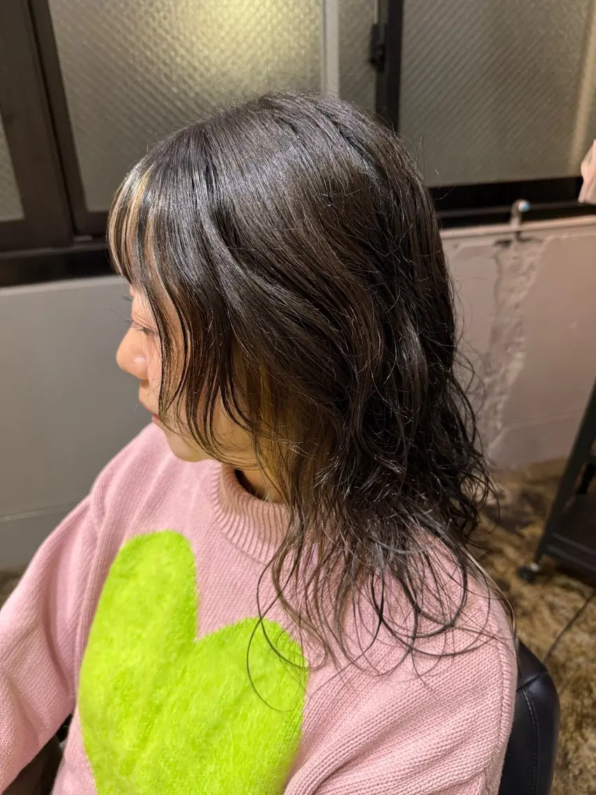 セミロング カラー ヘアカラー 透明感カラー/パーマ 🌀アオノのヘアスタイル