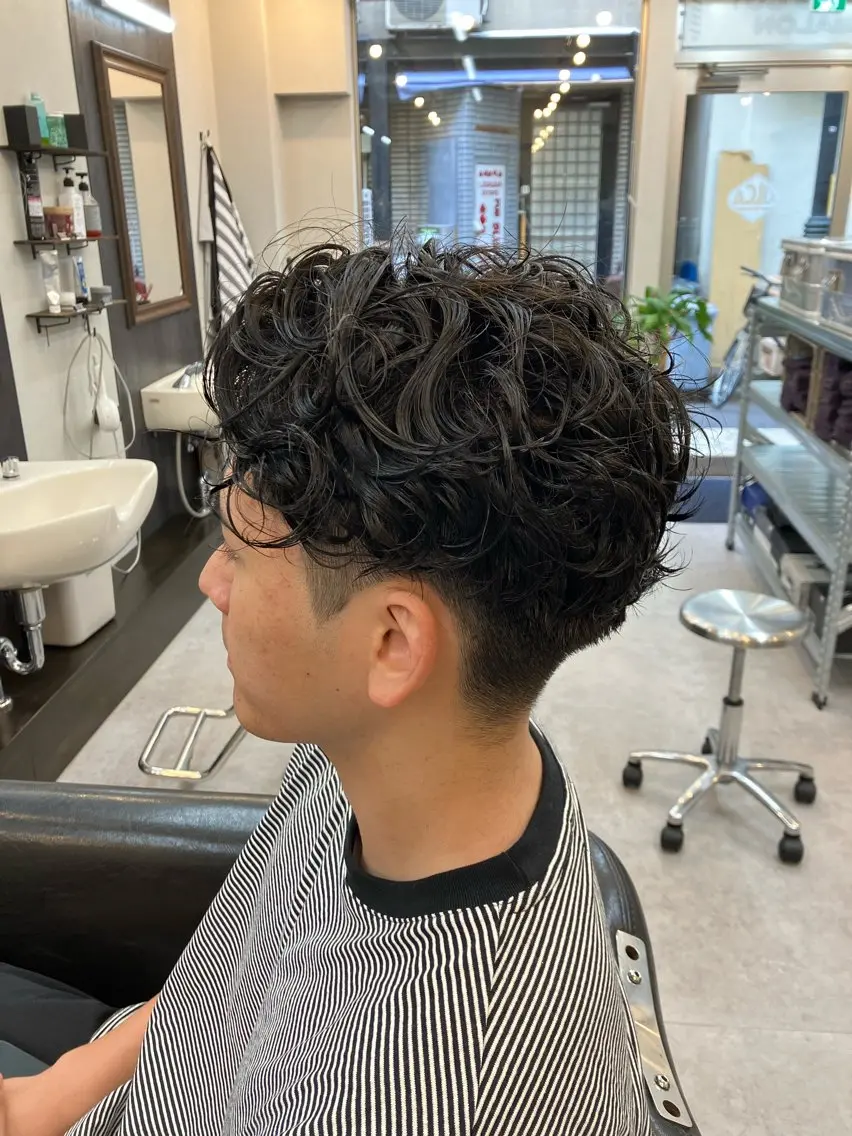 パーマ メンズ Back  bone barberのヘアスタイル