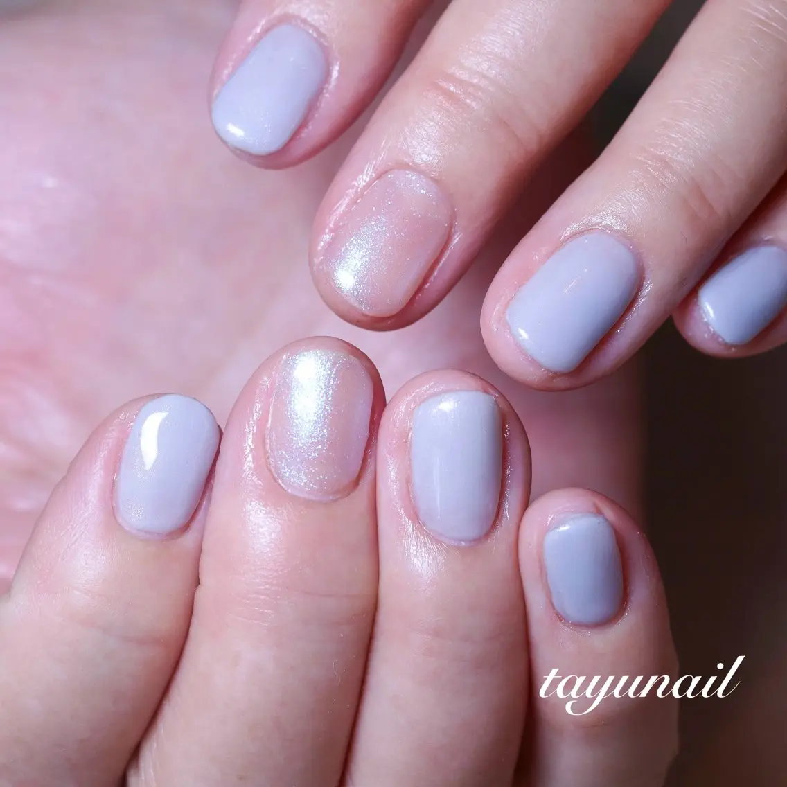 ネイル ブルー フットネイル ジェルネイル キラキラネイル マグネットネイル ハンドネイル ネイルサロン 【たゆnail】のネイルデザイン