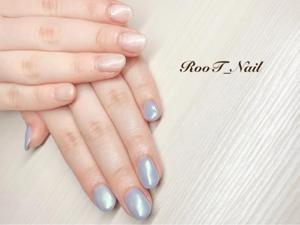 メンズ ネイル オーロラネイル ハンドネイル RooT Nailのネイルデザイン