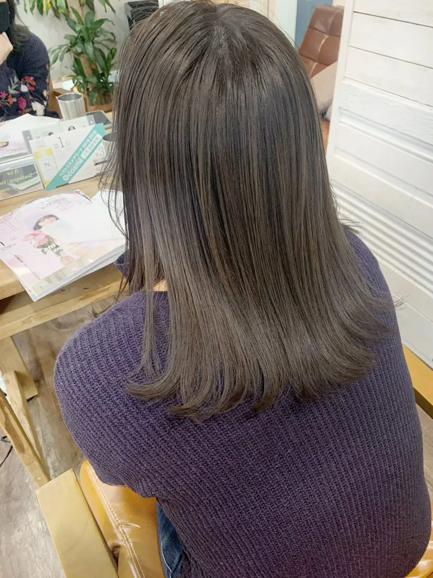 ミディアム カラー トリートメント 初めてでも失敗しない 透明感カラー　Miiのヘアスタイル