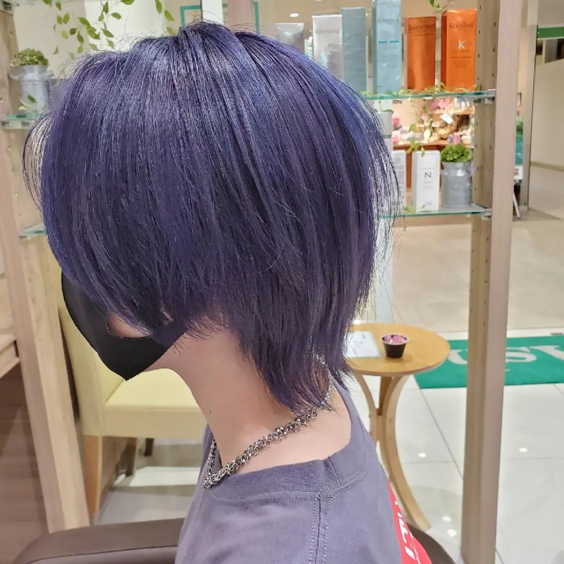ショート カラー ブリーチ ブルーカラー ブルーラベンダー イルミナカラー ラベンダーカラー カラー特化🔥中村 和貴<Ash津田沼>のヘアスタイル