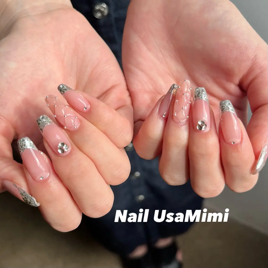 ネイル フレンチネイル ガラスフレンチ Nail bouquetのネイルデザイン