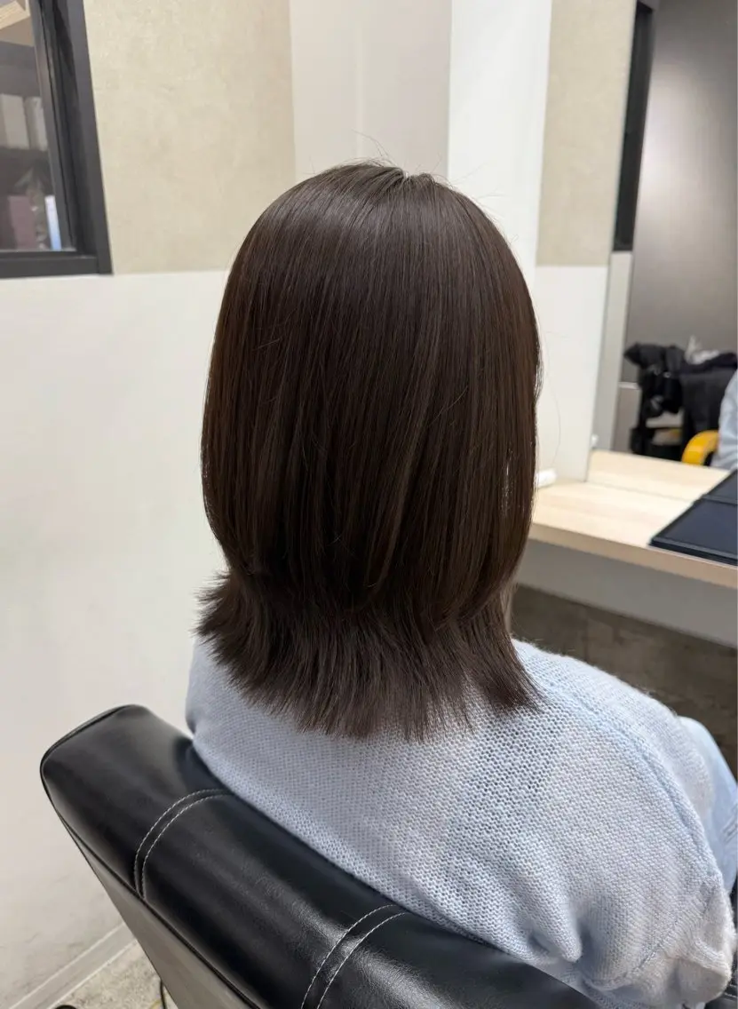 ミディアム カット ヘアカラー トリートメント GiseL 博多 ほのかのヘアスタイル