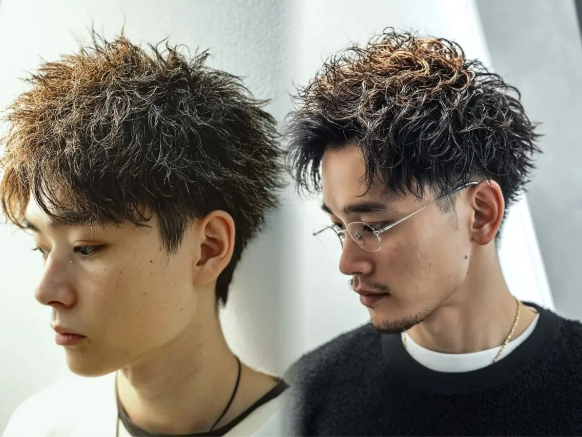 ショート パーマ メンズ カット パーマ ˗ˏˋいくみˎˊ˗ /パーマ/カラーのヘアスタイル