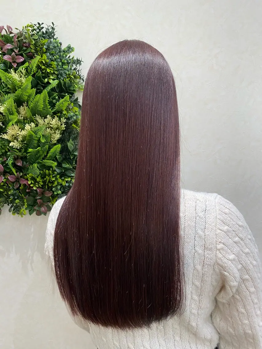 ロング カラー ブリーチ ブラウンカラー ダブルカラー イルミナカラー オリーブカラー N°+aero 😊れいか😊のヘアスタイル