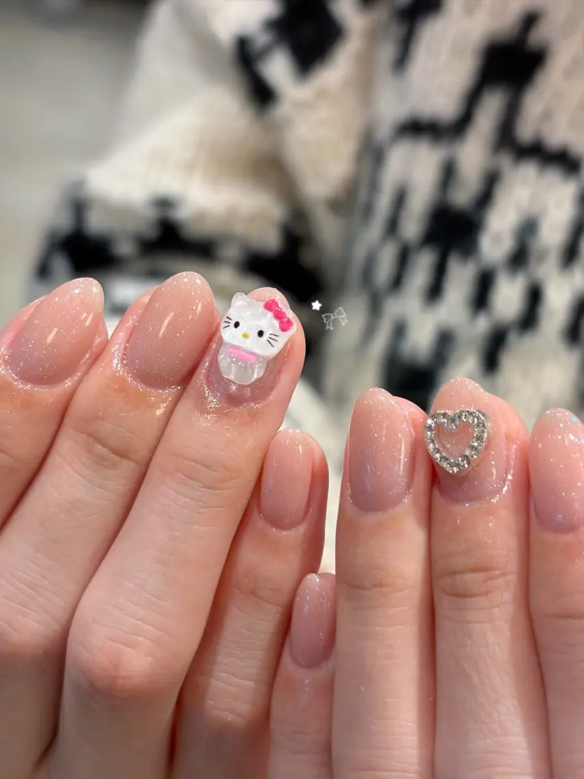 ネイル ブラウン フレンチネイル ガーリー シンプルネイル ワンホンネイル ハンドネイル フットネイル ailed'Ange 🍒miuのネイルデザイン