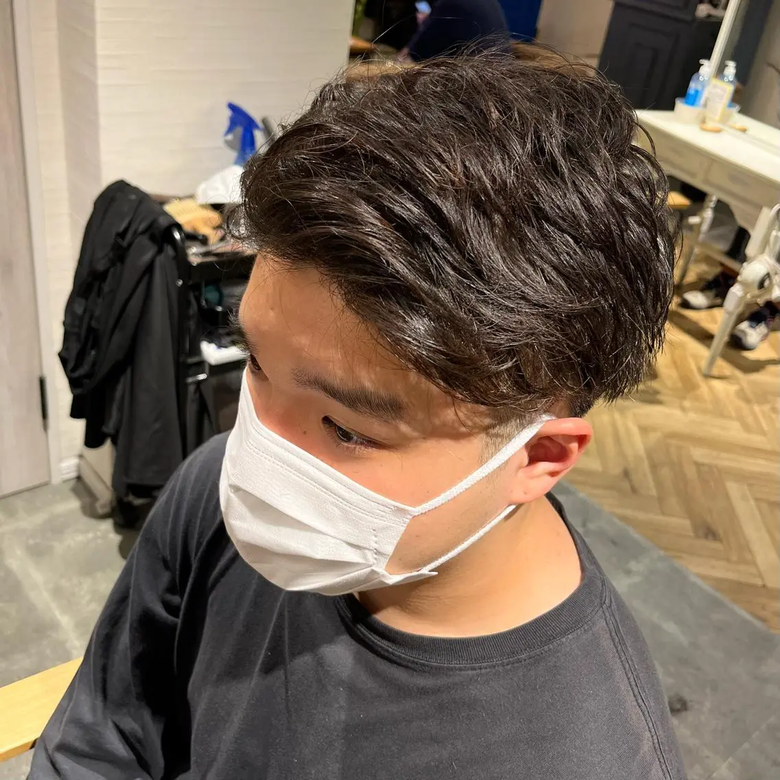 ショート メンズ アップバング くせ毛 カット 🫟メンズスタイル 特化型マナ🫟のヘアスタイル