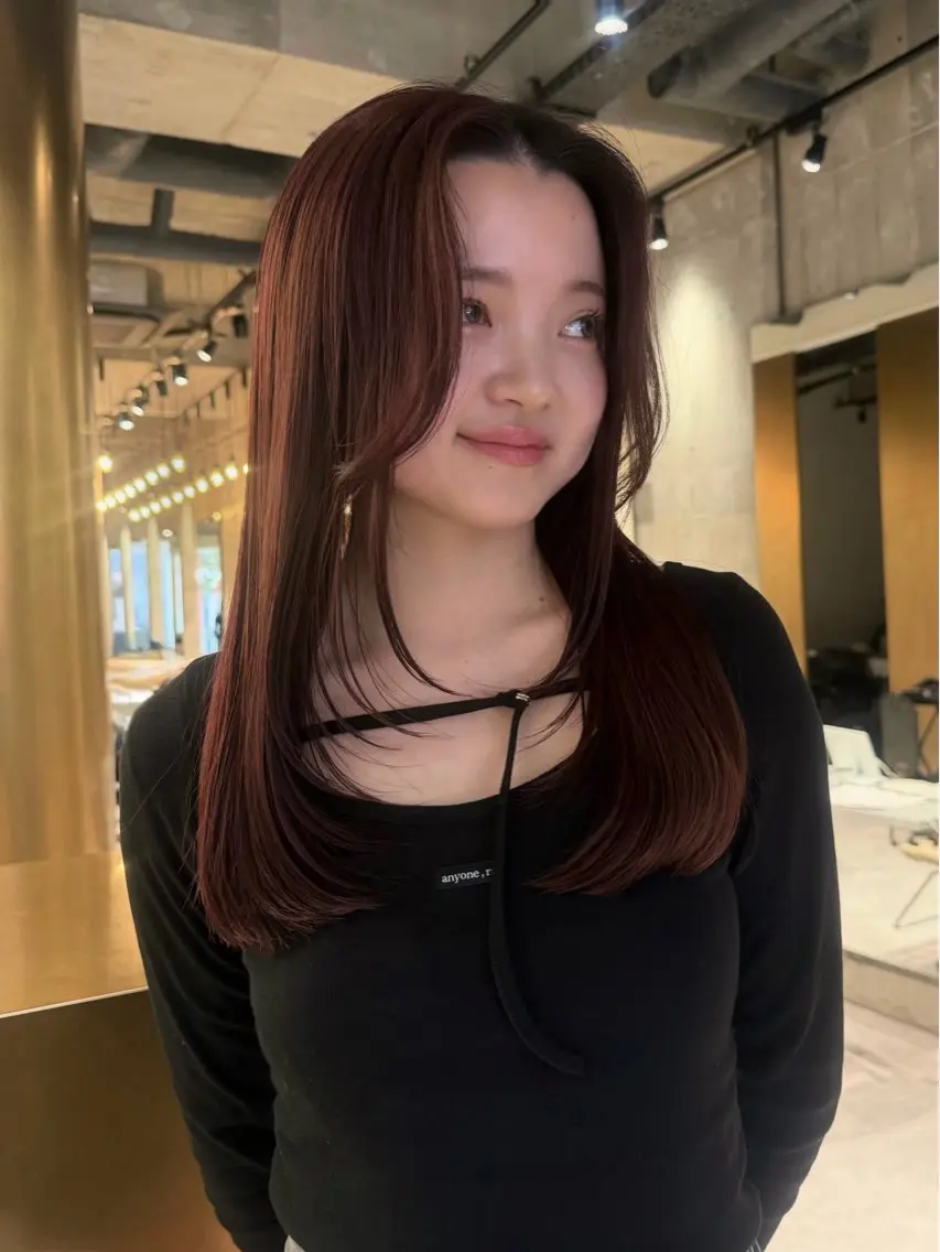 セミロング カラー カット ヘアカラー aika  ★ 無料ショート★のヘアスタイル