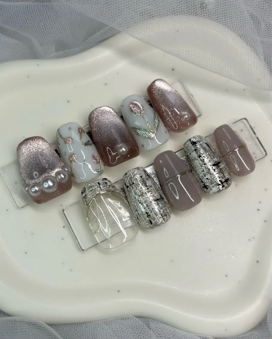 ネイル アートネイル 春ネイル ハンドネイル ten nail salon かえでのネイルデザイン