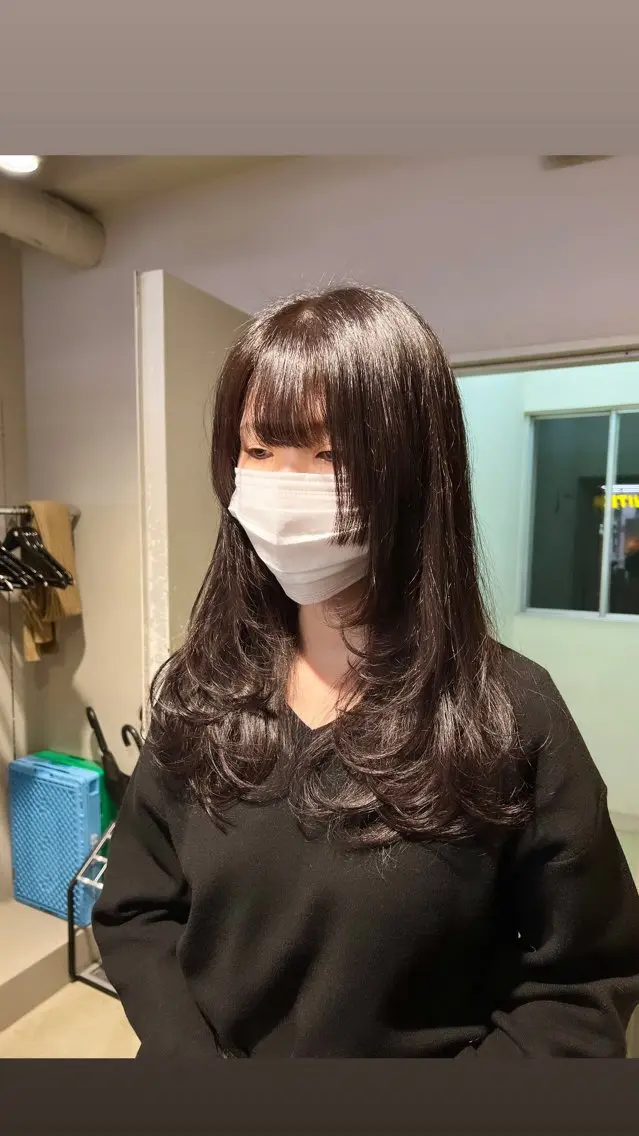 ロング カラー パーマ ヘアアレンジ メンズ 上品＆韓国風 🥀海心🥀のヘアスタイル