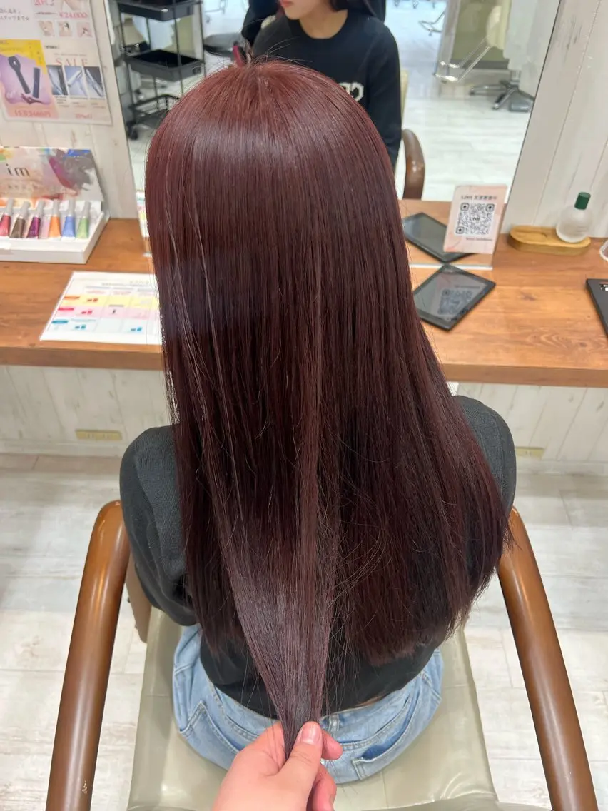 ロング ボブ ハイライト 髪質改善 レイヤーカット FANスタイリスト Ⓜ️EIのヘアスタイル
