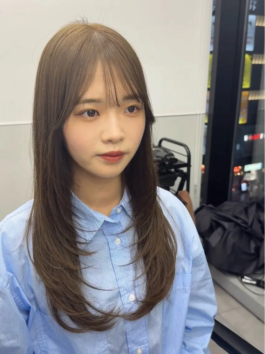 ロング カラー ロングレイヤー ブリーチ ブリーチなしカラー レイヤーカット ロング カット ヘアカラー トリートメント 韓国ヘア🇰🇷 スズキのヘアスタイル