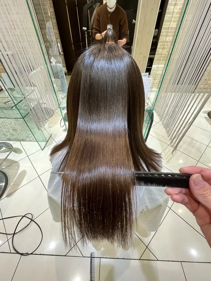 ロング カット 縮毛矯正 トリートメント 髪質改善美容師 鈴木のヘアスタイル