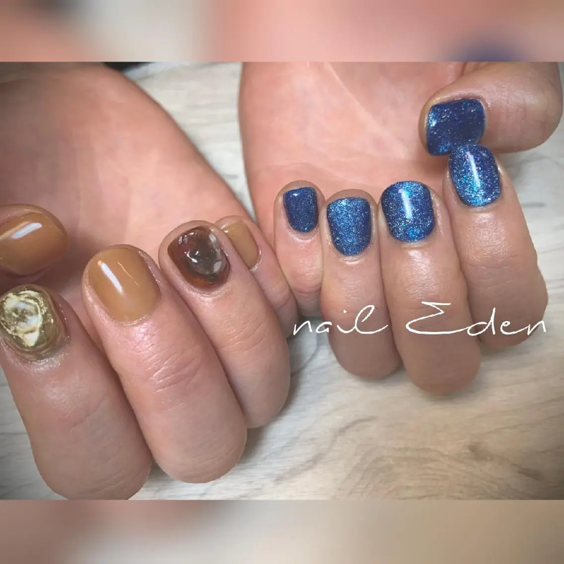 ネイル マグネットネイル ニュアンスネイル ワンカラーネイル Eden ♾️のネイルデザイン