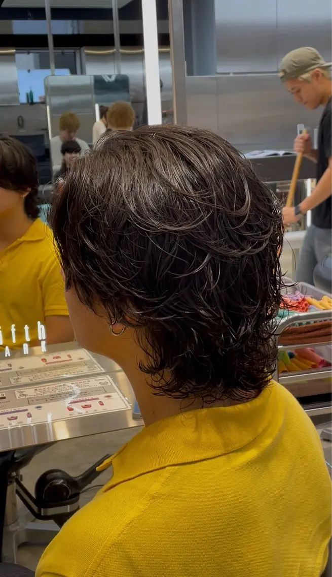 ミディアム パーマ メンズ カット パーマ 🌀パーマ特化🌀 たいき✨のヘアスタイル