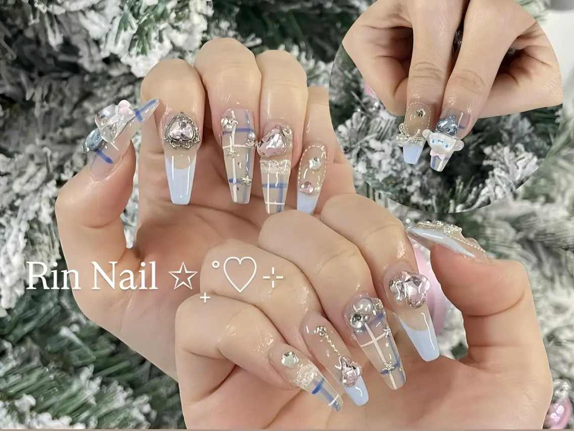 ネイル チークネイル フラッシュネイル フラワーネイル フットネイル ジェルネイル ハンドネイル Rin Nail Shinokuboのネイルデザイン
