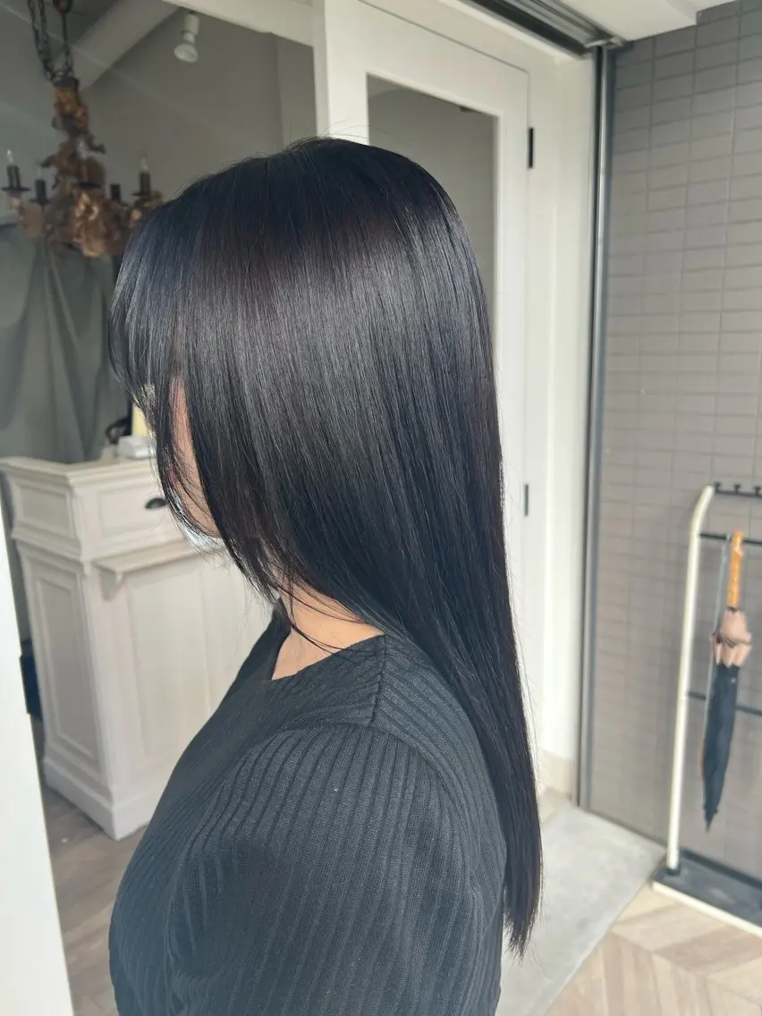 ロング カラー 黒髪 透明感カラー 髙橋 秀果のヘアスタイル