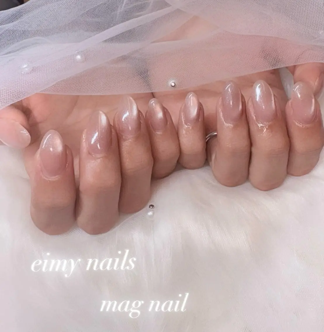 ネイル マグネットネイル マグネットワンカラー ワンカラーネイル ピンク シンプルネイル ハンドネイル eimy nails♡のネイルデザイン
