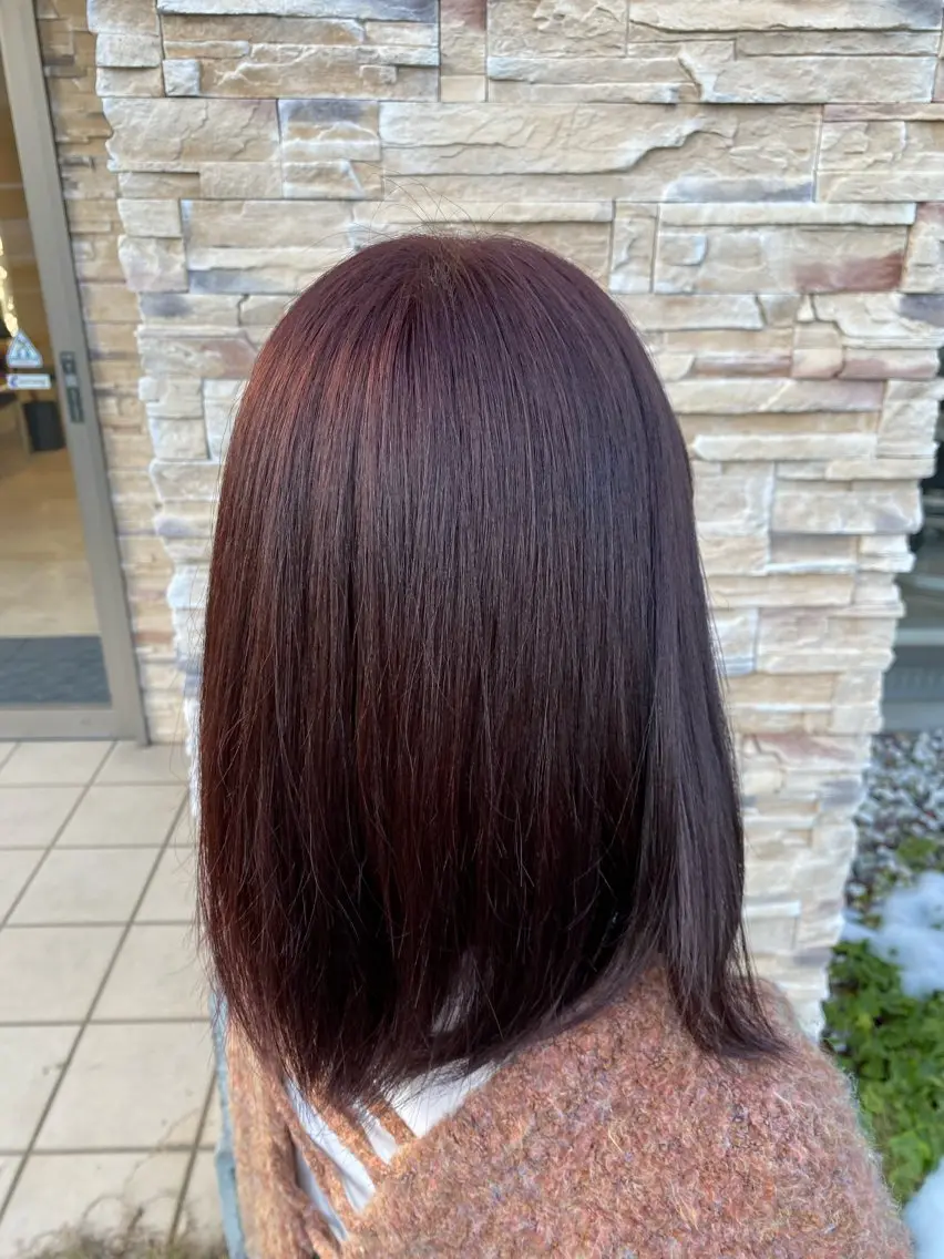 ミディアム カラー 諸岡 玲のヘアスタイル