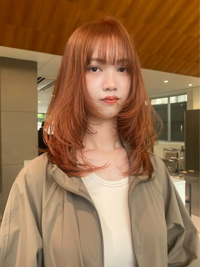 カラー オレンジ カラーモデル 🍬Sena🐩のヘアスタイル