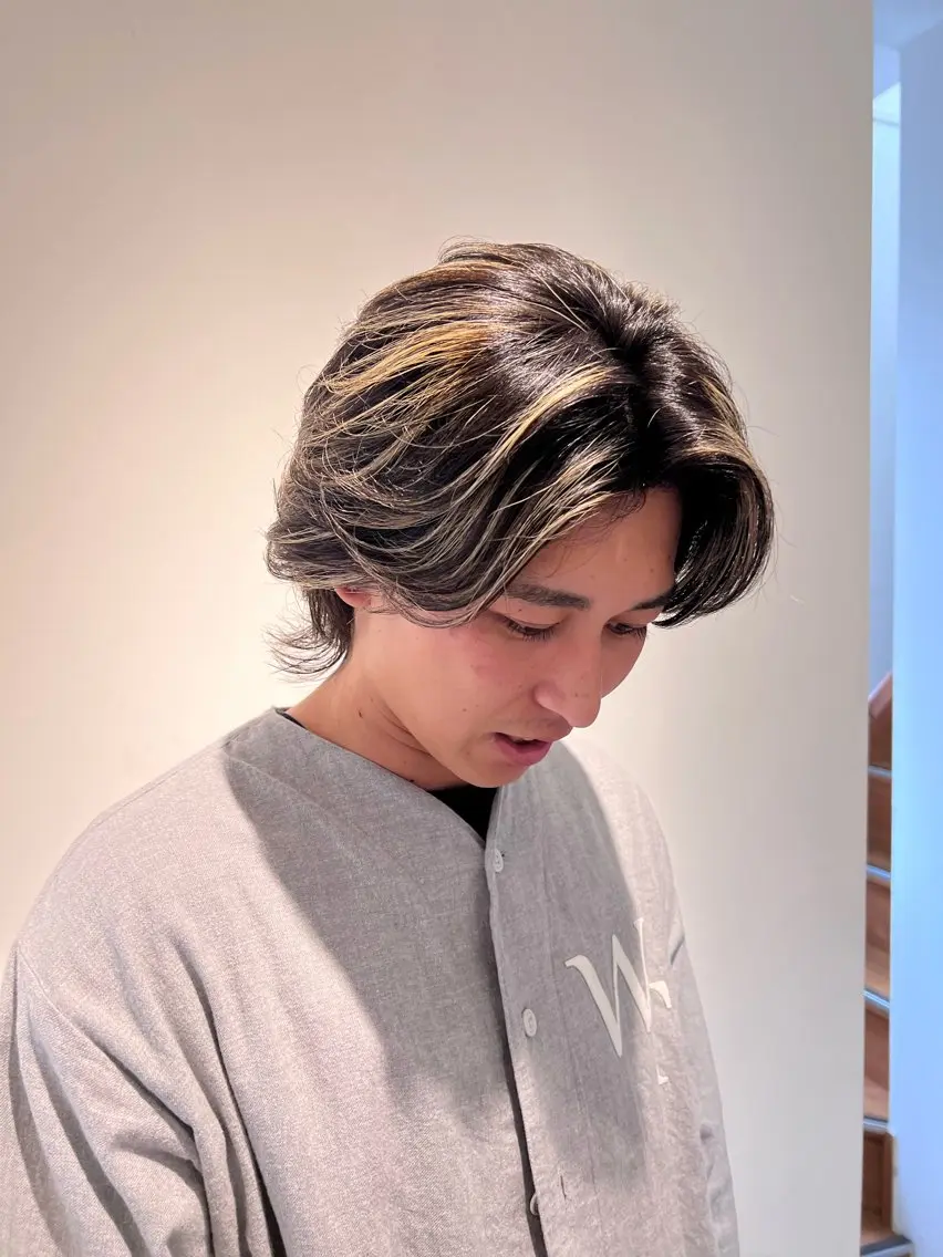 ショート カラー ハイライトカラー ハイライト 篠原 海のヘアスタイル