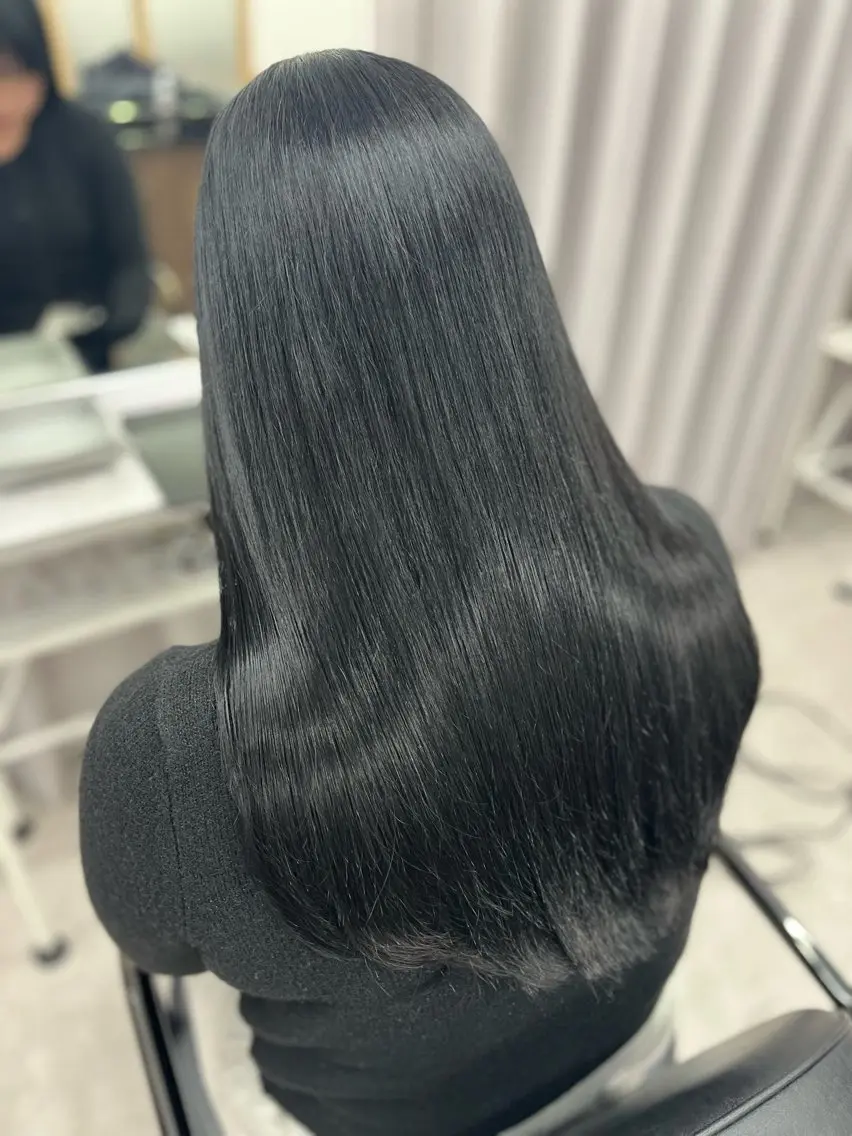 ロング カラー グレージュ オリーブグレージュ オリーブグレー 🫧ぷる艶カラー🫧 Yuubi🦩のヘアスタイル