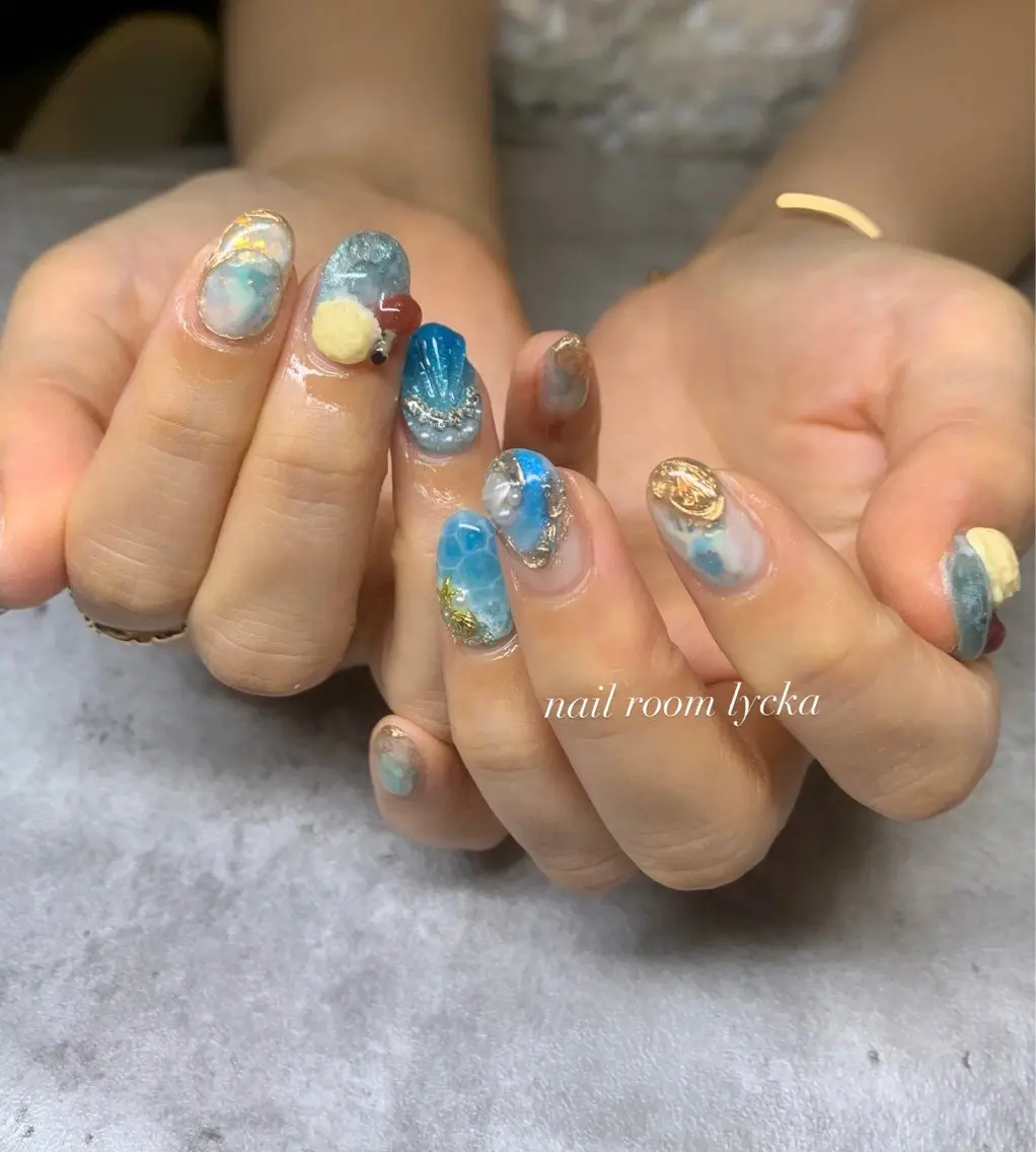 ネイル ﾈｲﾙﾙｰﾑﾘｯｶ 𝐦𝐚𝐲𝐮のネイルデザイン