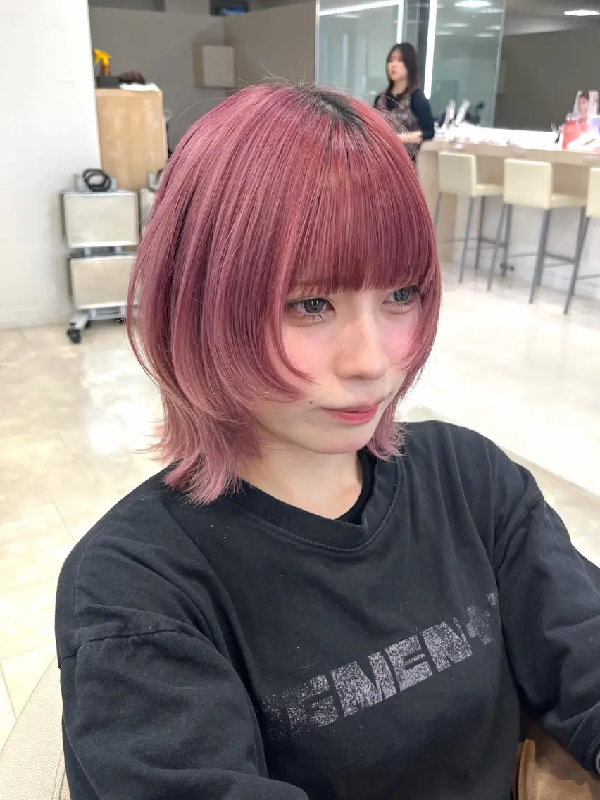 ミディアム カラー 暖色/ブリーチカラー 🎀 M i k uのヘアスタイル