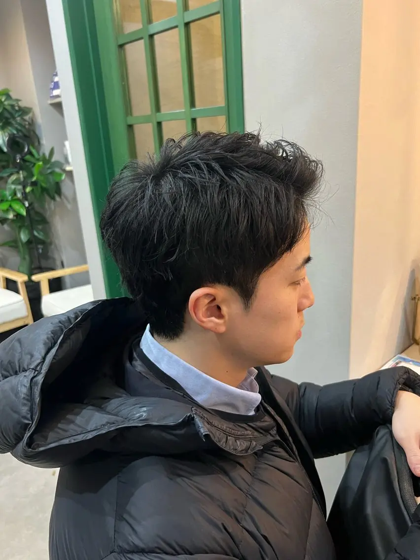 ショート メンズ 刈り上げ SHION men's permのヘアスタイル