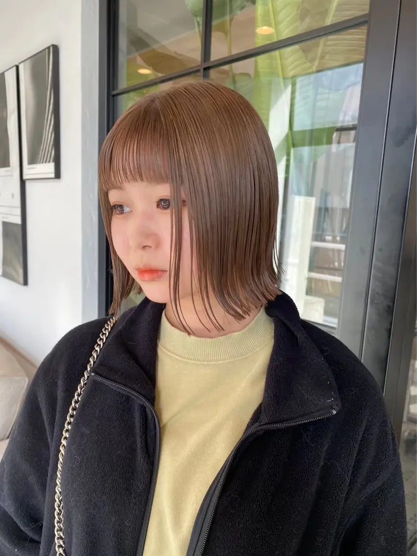 ショート ボブ ベージュカラー/ 新潟/万代/なお🎀のヘアスタイル