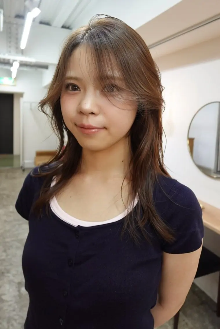 ロング カラー カット ヘアカラー トリートメント まさと/ブリーチなし カラーレイヤーカットのヘアスタイル