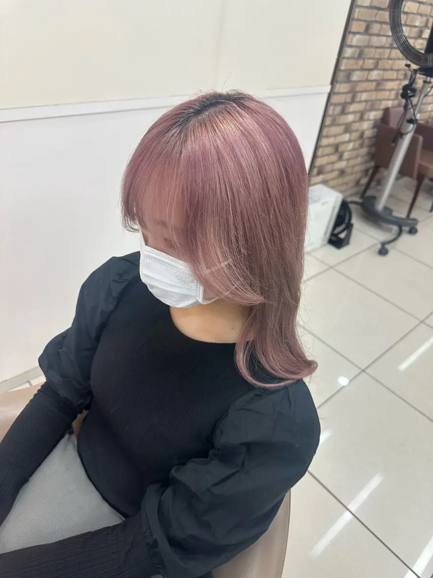 ロング カラー メンズ特化シャドウパ ーマラウンドマッシュのヘアスタイル