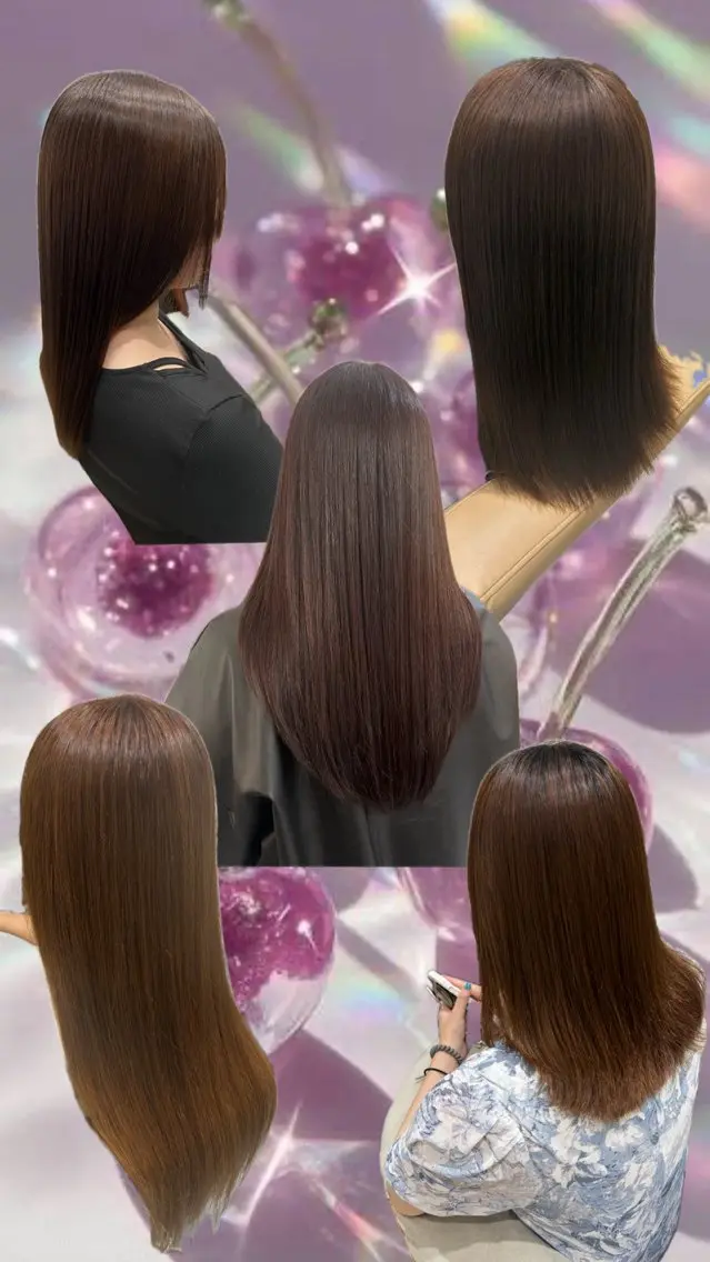 ロング 縮毛矯正 米澤 奈央のヘアスタイル