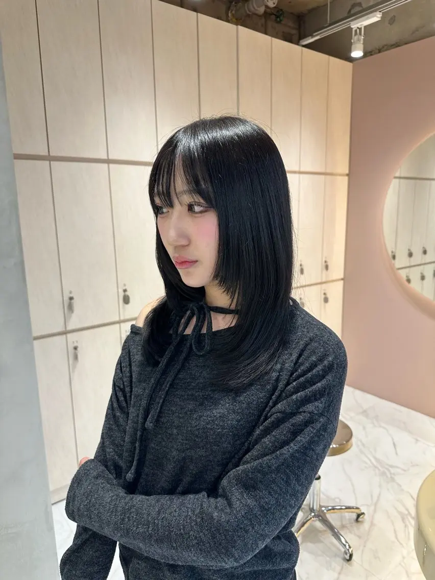 セミロング ブリーチなしW🎀 髪質改善/はのんのヘアスタイル