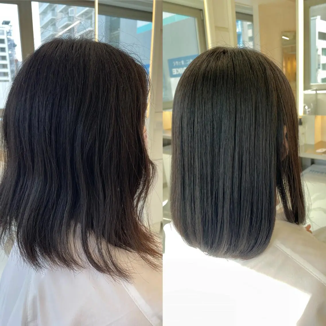ミディアム 縮毛矯正 💈髪質改善メニュー 佐藤 萌💈のヘアスタイル