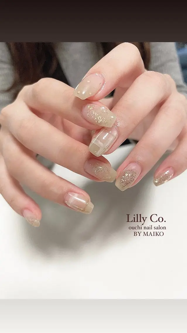 ネイル 冬ネイル クリスマス ハンドネイル ハンドケア Lilly Co.のネイルデザイン