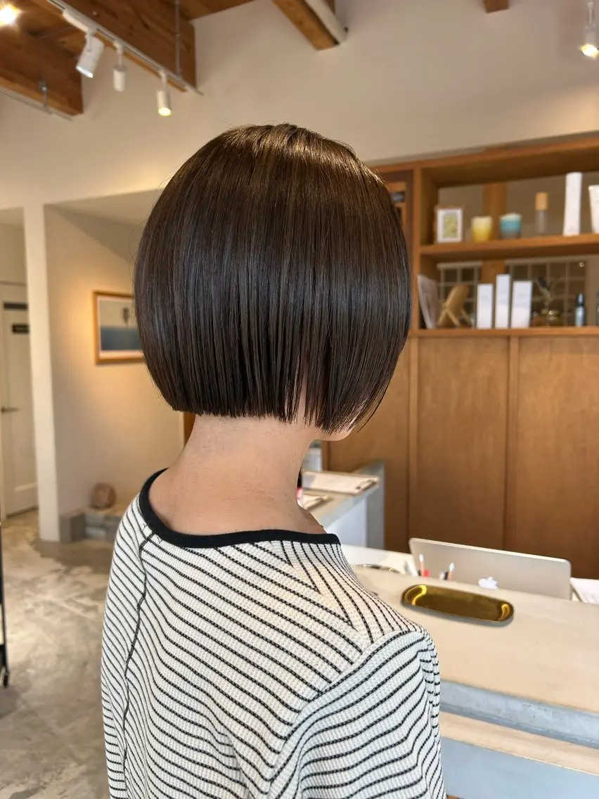 ショート ボブ 藤田 果穂のヘアスタイル