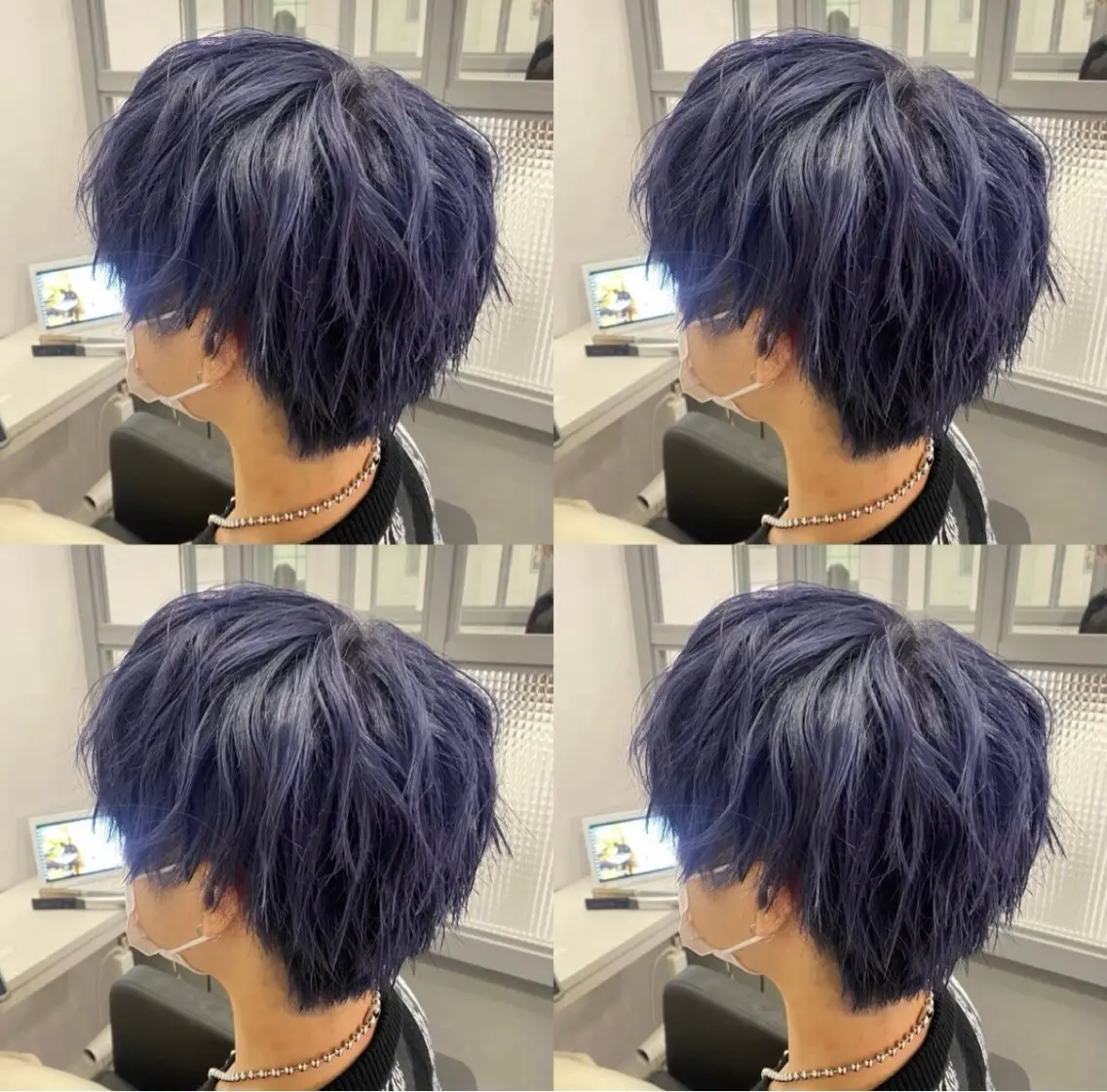 似合わせメンズカット➕ケアブリーチ➕ケアカラー➕トリートメント【マッシュ/ウルフ/センターパート/韓国ヘア/錦糸町】の写真
