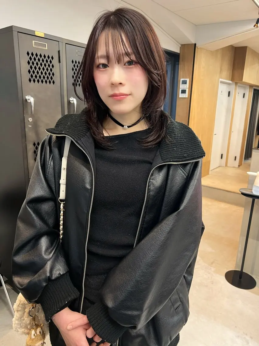 ミディアム カラー カット ヘアカラー トリートメント 樫原裕二/レイヤー カット/透明感カラーのヘアスタイル